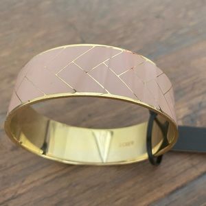 J Crew Pink & Gold bangle bracelet. New with tags and bag